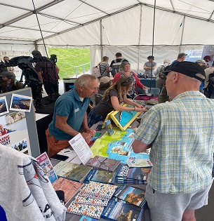 Jurassic Coast Trust stand at Lyme Regis Fossil Festival 2024